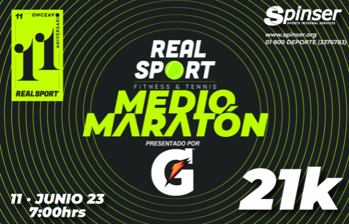 (21k) MEDIO MARATON REAL SPORT - PRESENTADO POR GATORADE